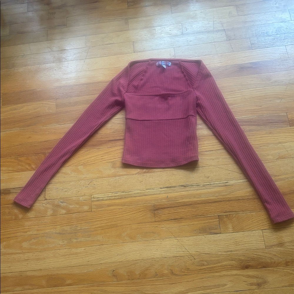 Urban Outfitters Long Sleeve Ribbed Top